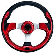 Pactrade Marine Auto Car Club Golf Cart Steering Wheel (Red)